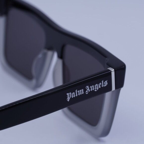 Palm Angels PERI109 NAPA 0907 Sunglasses Black/Grey Square Frame, Grey Lenses - Picture 8 of 9